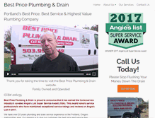 Tablet Screenshot of bestpriceplumbinganddrains.com